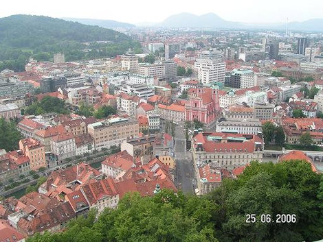 Панорама центра Любляны Любляна, Словения