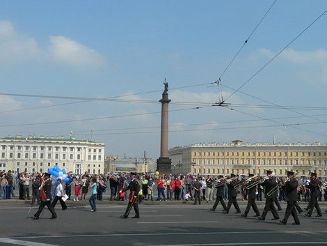 Парад военных оркестров на Дворцовой площади. Санкт-Петербург, Россия