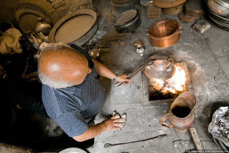 Как делают посуду Кашан, Иран