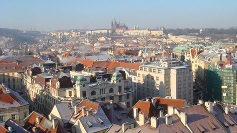 Вид с ратуши Прага, Чехия