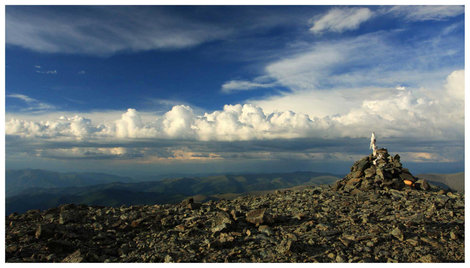 Вид на север с перевала Кара-Тюрек Горно-Алтайск, Россия
