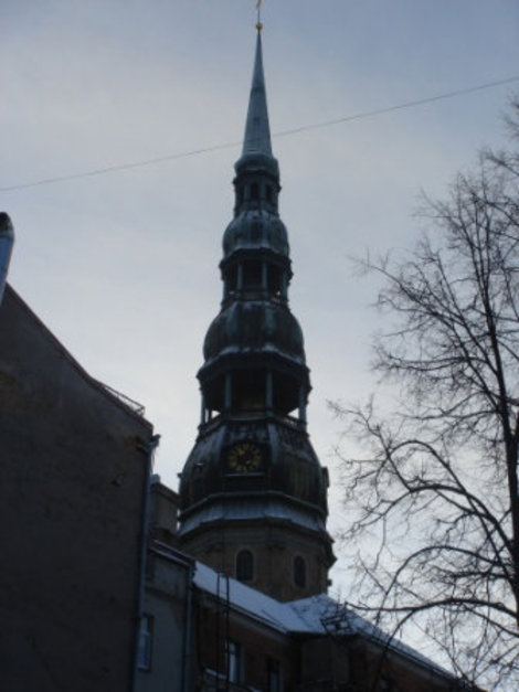 Старый город зимой Рига, Латвия