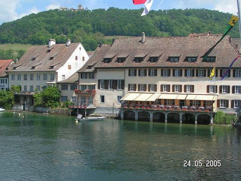 Дома на берегу Рейна Штайн-на-Рейне, Швейцария