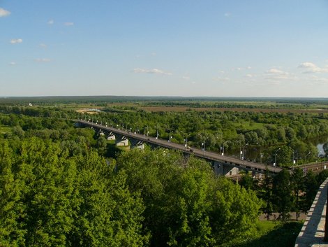 Мост через Клязьму. За горизонтом — Муром... Владимир, Россия
