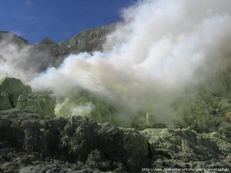 Вулкан Иджен Ява, Индонезия