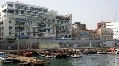 Порт-Саид. Вид на пристань Порт-Саид, Египет