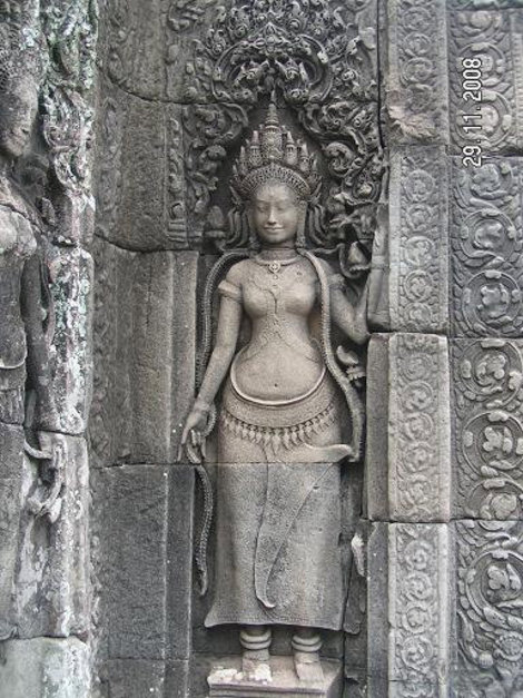 Фигура тонкой работы Ангкор (столица государства кхмеров), Камбоджа