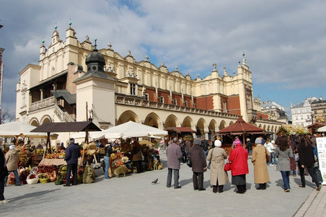Рождественский базар на Рыночной площади. Краков, Польша