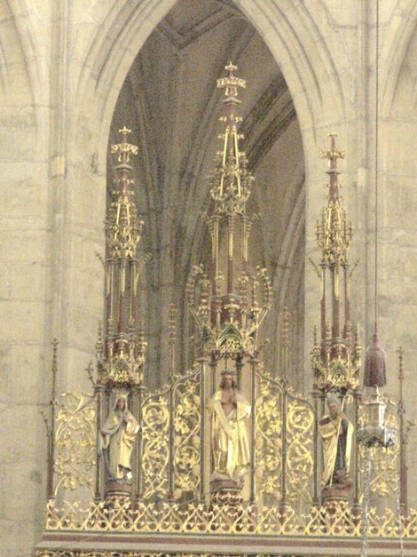 Новоготический главный алтарь собора св. Варвары. Элемент Кутна-Гора, Чехия