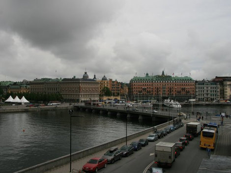 Вид на старый город со стороны дворцовой набережной. Стокгольм, Швеция