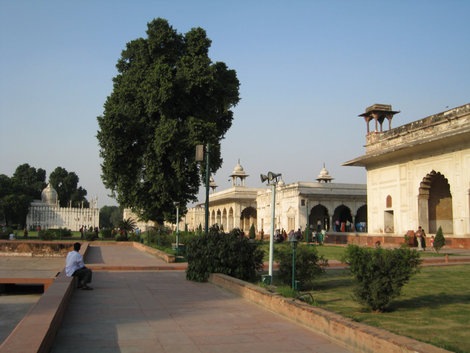 Дели. Ред Форт. Панорама дворцового комплекса Индия
