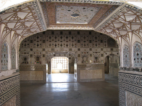 Джайпур. Крепость-дворец Амер. Зеркальный дворец Шиш-Махал Индия