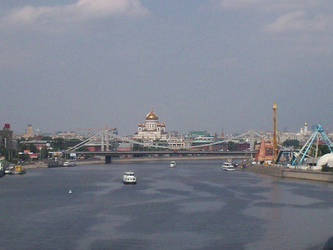 Вид с Андреевского моста Москва, Россия