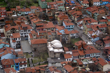 Старый город, вид сверху Афьонкарахисар, Турция