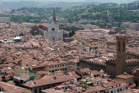 вид на Флоренцию с кампанилы Дуомо Флоренция, Италия