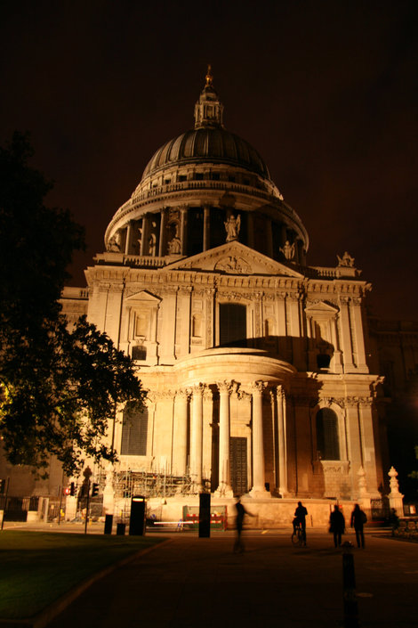 Собор Святого Павла ночью Лондон, Великобритания