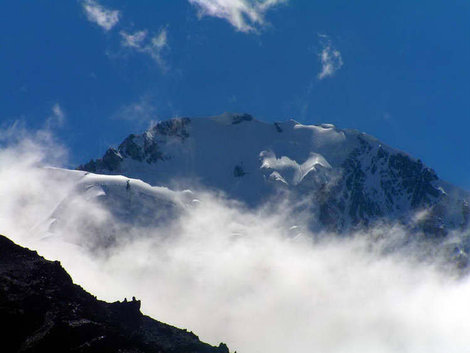Вид на г.Джимарайхох (4788м.) с Майлинского плато Северная Осетия-Алания, Россия