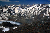 Панорамная серия снимков со склона Зайгелана