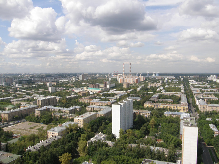 Вид на север Москвы. Москва, Россия