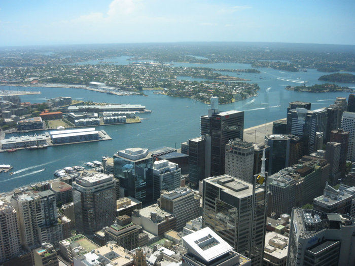 Вид на сиднейскую гавань сверху Сидней, Австралия