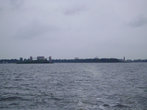 Так выглядит Рыбинск с моря.