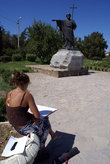 Художница и памятник Святому Андрею Первозванному