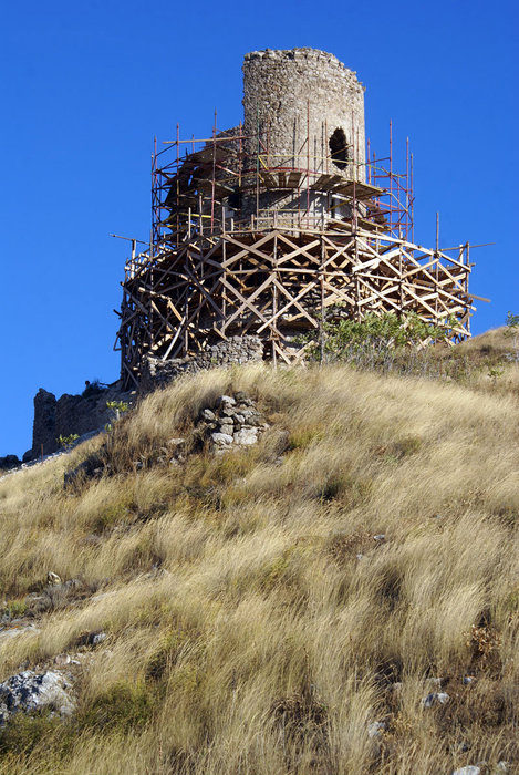 Реставрация башни в Балаклаве Республика Крым, Россия