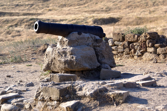 Старинная пушка в крепости, Судак Республика Крым, Россия