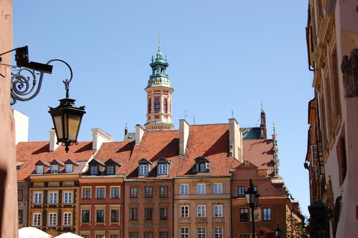 Фонари и витрины старого города Варшава, Польша