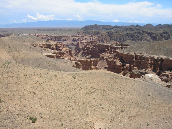 Чарынский каньон — вид с верху. Чарынский Каньон Национальный Парк, Казахстан