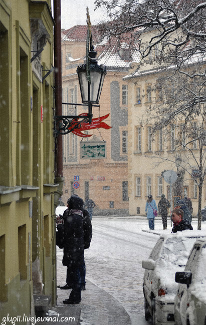 Снег идет, снег идет... Прага, Чехия