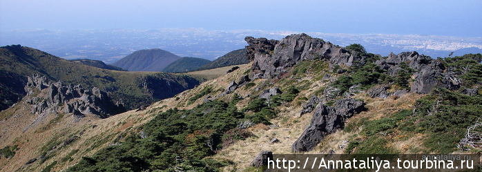 Вид с горы Халла Чеджу, Республика Корея