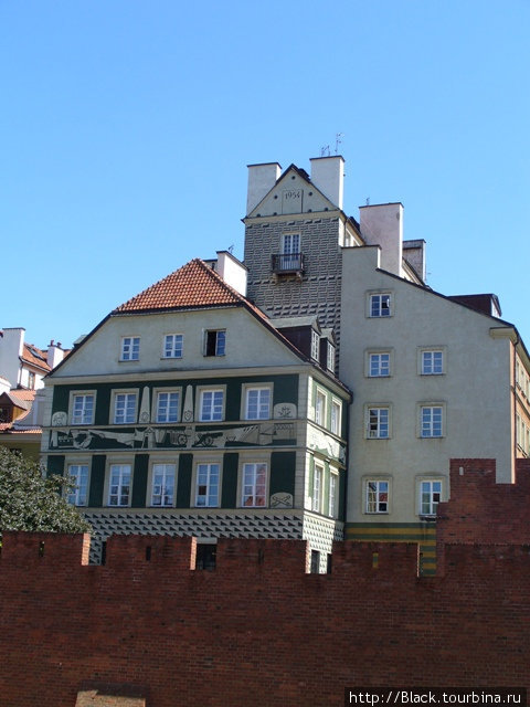 Экстерьеры домов Старого города Варшава, Польша