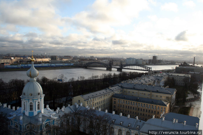 Вид на Большеохтинский мост Санкт-Петербург, Россия