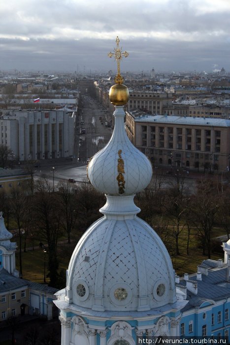 Смольный - самая высокая смотровая площадка города Санкт-Петербург, Россия