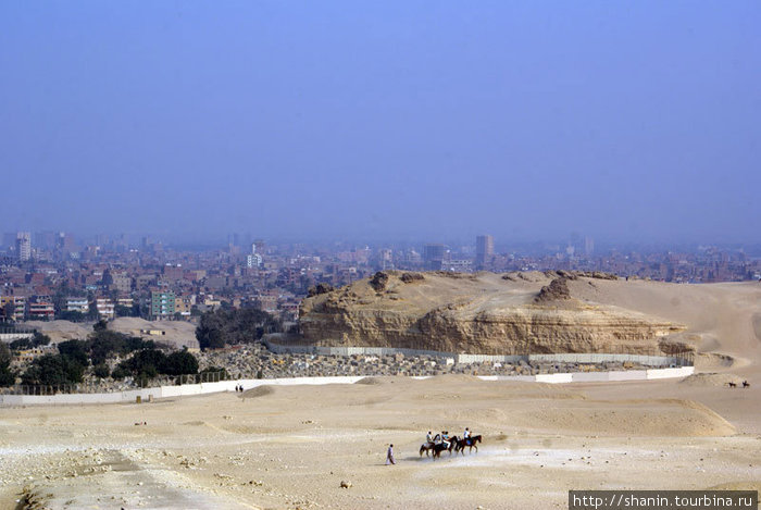 Вид на Каир с плато Гизы Гиза, Египет
