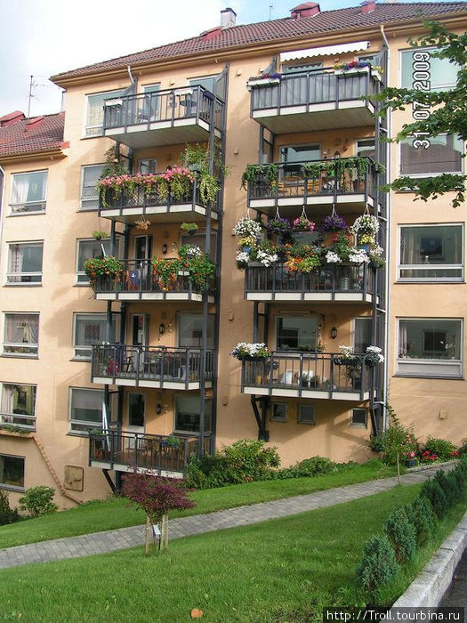 Обычнейший пример норвежского житья в новом районе Берген, Норвегия