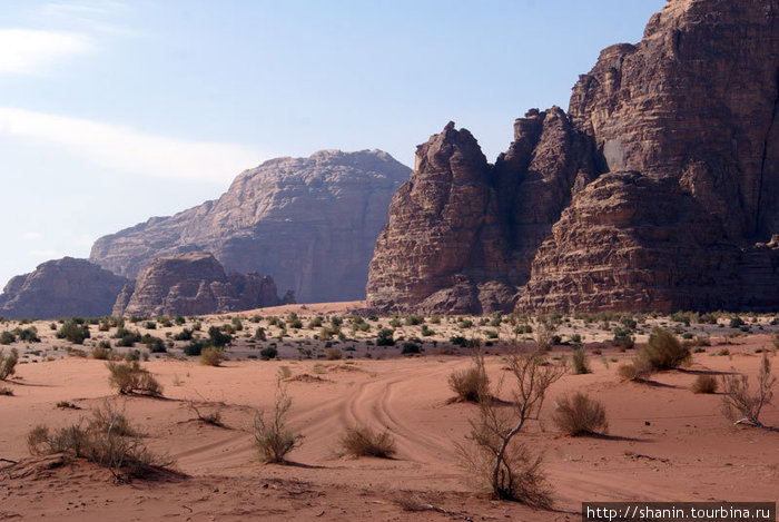Красная пустыня и горы Пустыня Вади Рам, Иордания