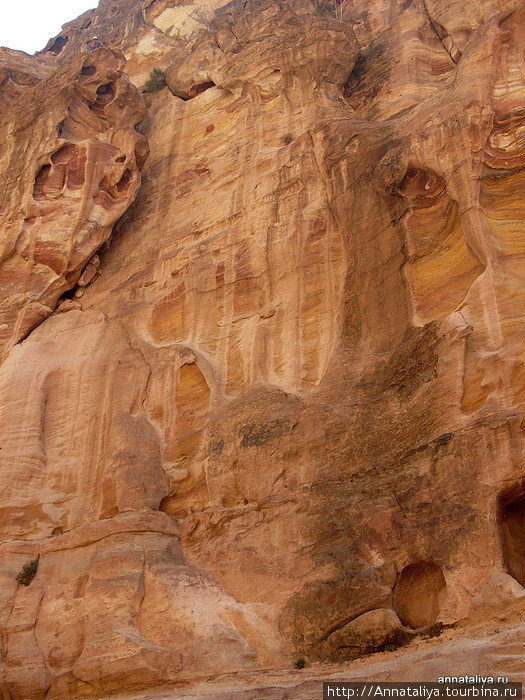 Обратите внимание: в левом верхнем углу фотографии на скале сидит человечек. :) Представили масштаб? Петра, Иордания