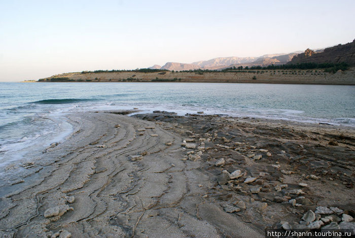 Берег Мертвого моря на рассвете Провинция Мадаба, Иордания