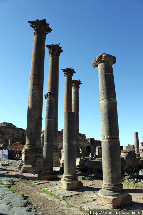 Шесть черных колонн Босра, Сирия