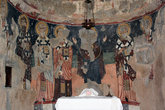 Фрески на стене в монастырской церкви