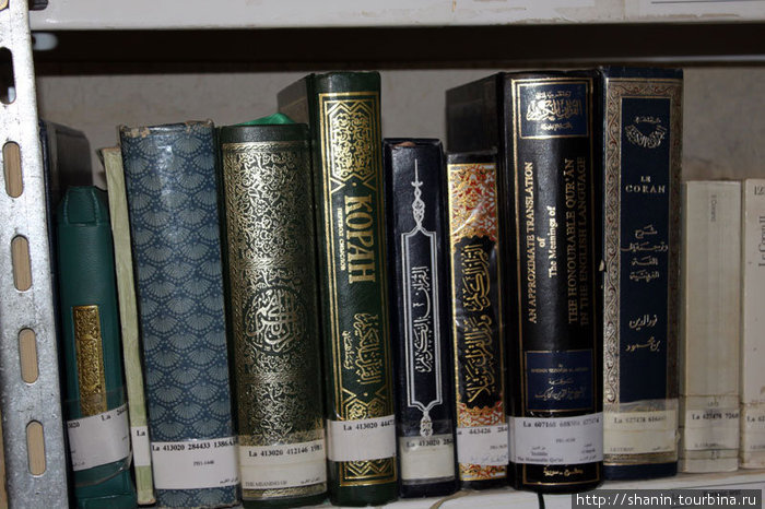 Среди книг монастырской библиотеки есть и на русском языке. Например, на этой полке — Коран. Мар-Муса-аль-Хабаси, Сирия