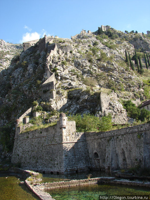 Стена Которской стены Черногория