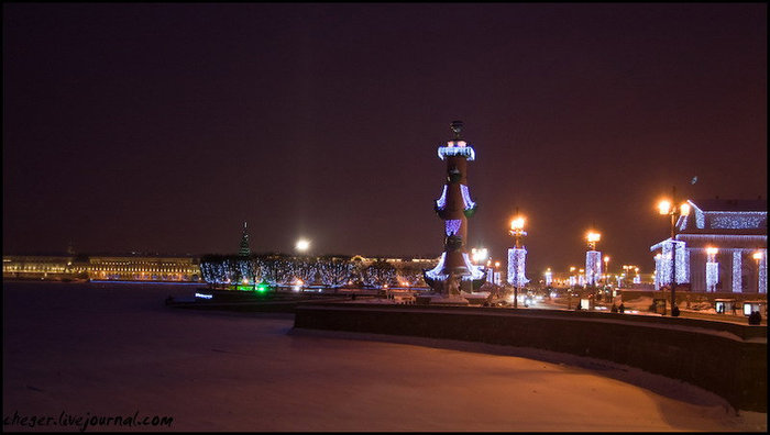 общий вид на стрелку Васильевского острова Санкт-Петербург, Россия