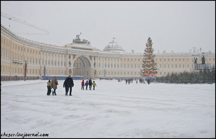 Новогодняя Дворцовая Санкт-Петербург, Россия