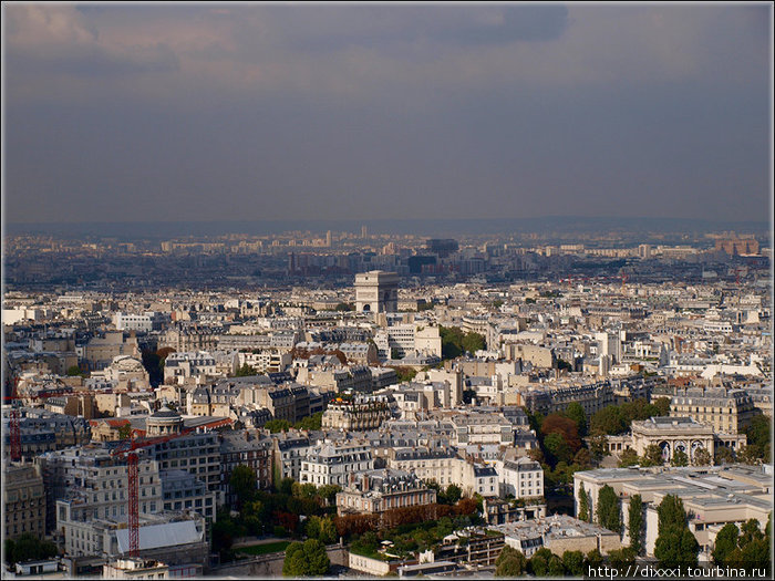 Вид с Эйфелевой башни Париж, Франция