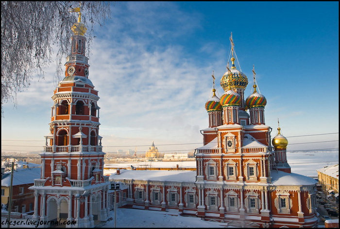Православная архитектура-церкви на Рождественской Нижний Новгород, Россия