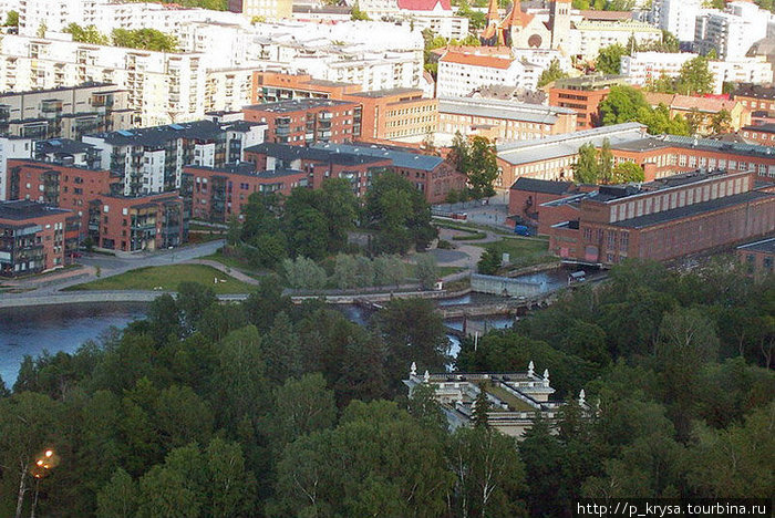 Вид на город сверху Тампере, Финляндия