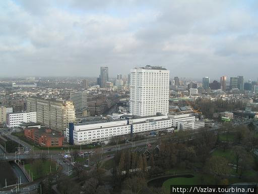 Вид на центр города Роттердам, Нидерланды